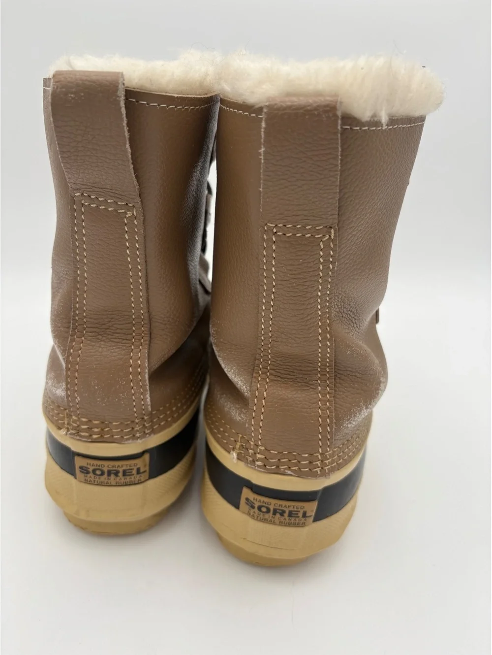 Sorel Women's Size 10 Winter Snow Boots Brown Black Faux Fur Lining Waterproof